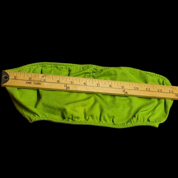 Newport News Vintage Florescent Light Lime Green Bandeau Top - Picture 5 of 9